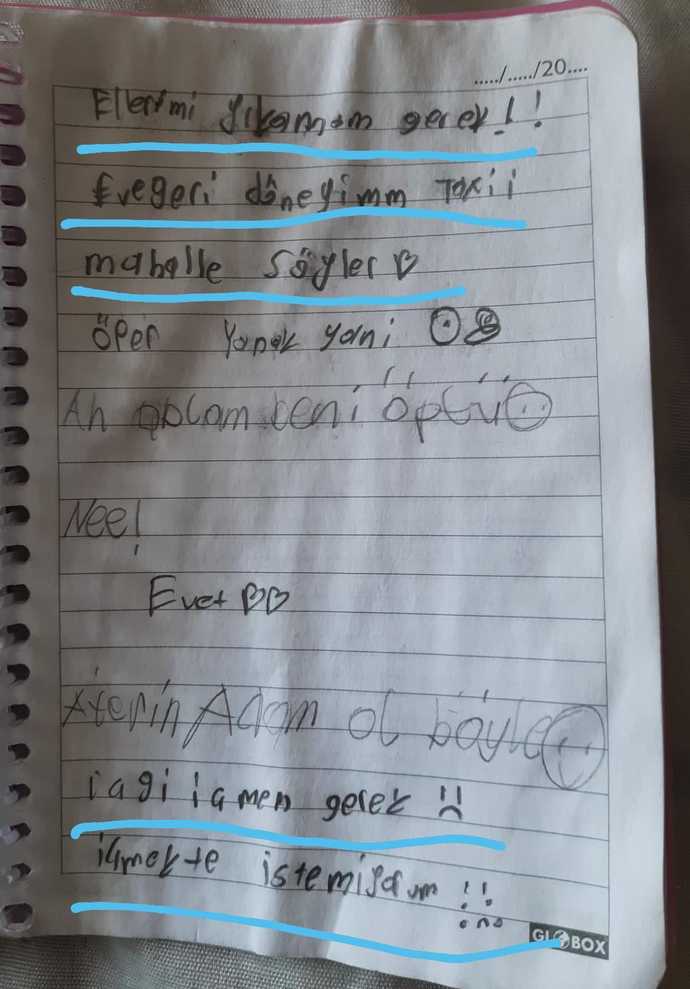 Sizce bunu yazan çocuk tacize mi maruz kalıyordur?