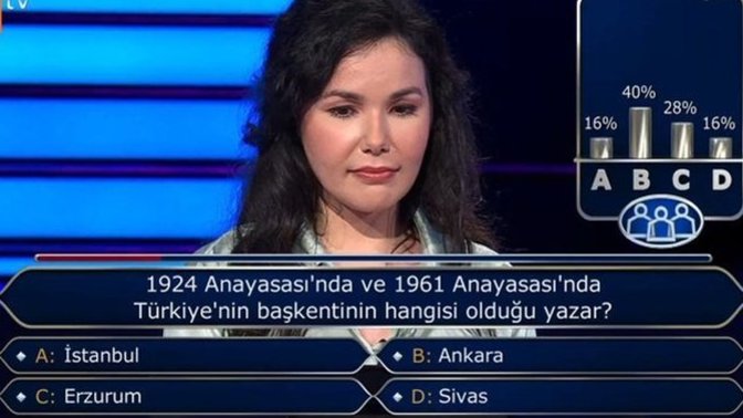 Kim Milyoner Olmak İster yarışmasında, Tıp öğrencisi Türkiye'nin başkentini bilemedi. O yarışmacıya ne söylemek isterdin?