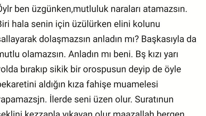 Eski sevgilim bana doğum günümde bu mesaji attı. Onu şikayet etsem olur mu?