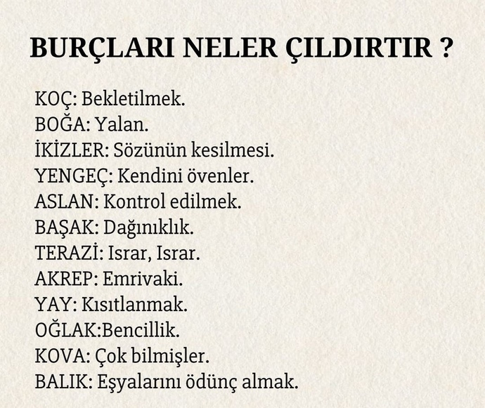 İyi Geceler Hadi bakın bakalım? Ne çıldırtır sizi?