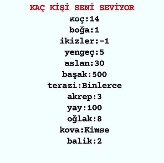 Burcuna göre kaç kişi seni seviyor?
