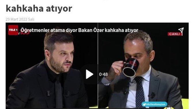 Öğretmenler atama diyor Bakan Özer kahkaha atıyor, sizce bunu eğiten öğretmenler ne düşünüyordur?