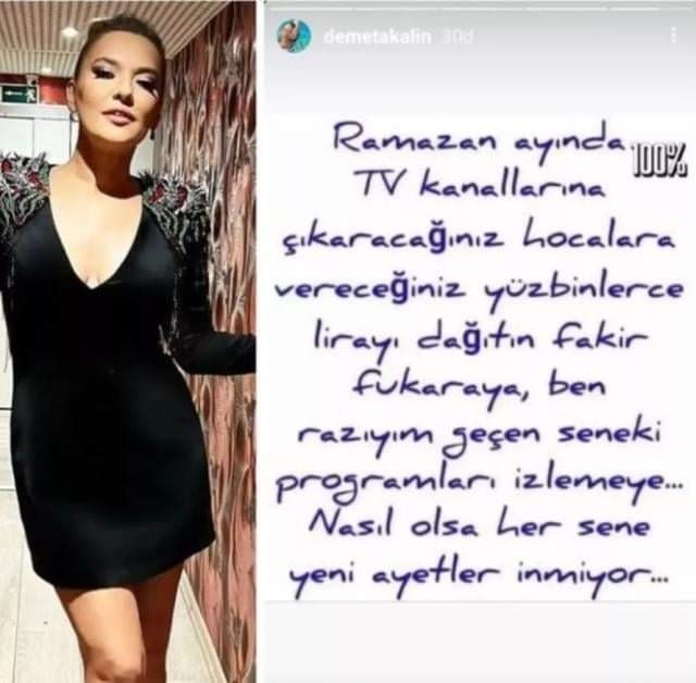 Demet Akalının Ramazan ayı ile ilgili paylaşımı hakkında ne düşünüyorsunuz?