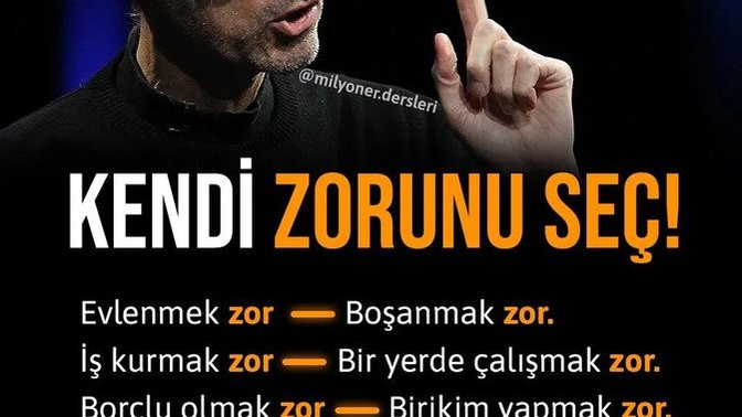 Senin zorun hangisi, zorunu seç?