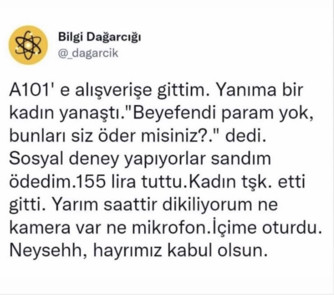 İyi niyetinizden en son ne zaman vuruldunuz?