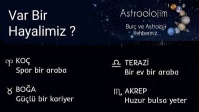 Burcuna göre hayalin ne?