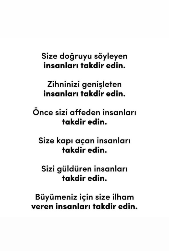 Hayatta hangi insanları takdir edersin?