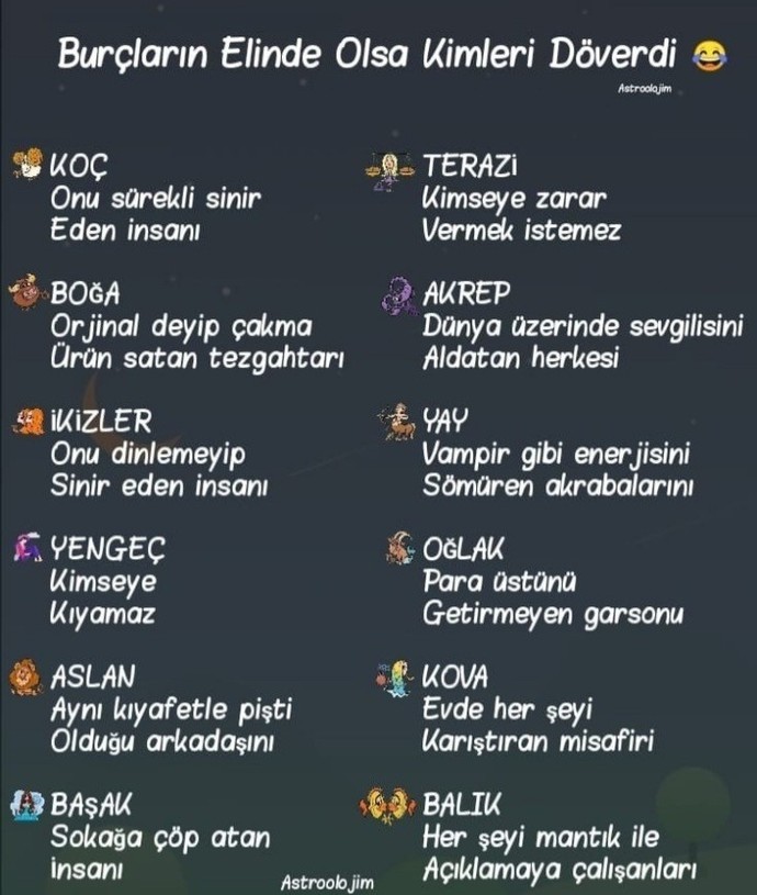 Burcuna göre elinde olsa kimleri döverdin?