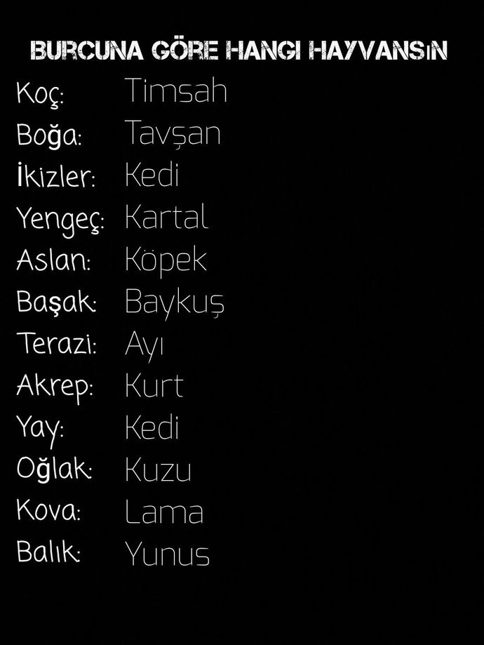 Burcunuza göre hangi hayvansınız?