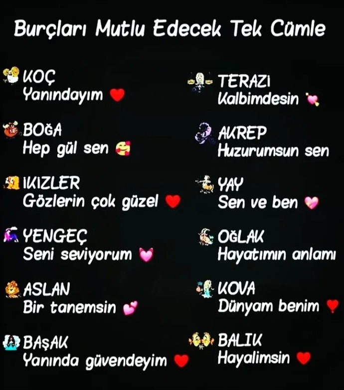 Burcuna göre seni hangi cümle mutlu ediyor?