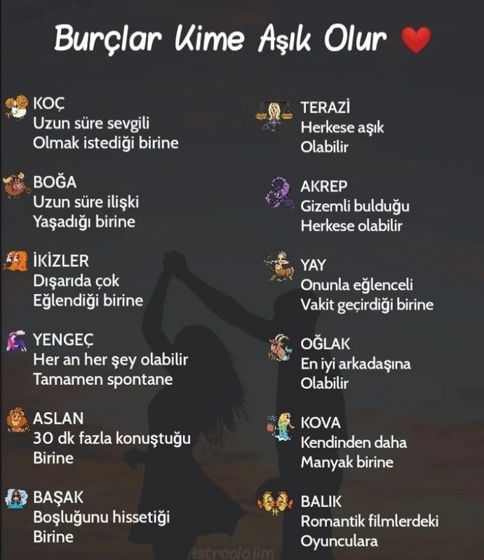 Burcuna göre kime aşık olursun?