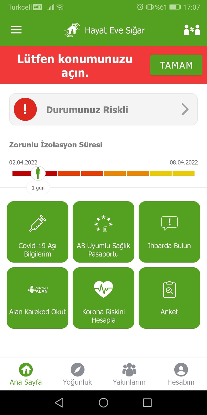 Karantinam ne zaman bitiyor?
