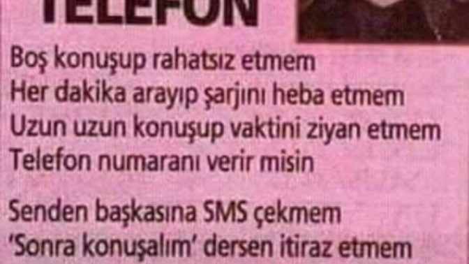 Direk telefonunuzu isteyen birine cevabınız ne olur?