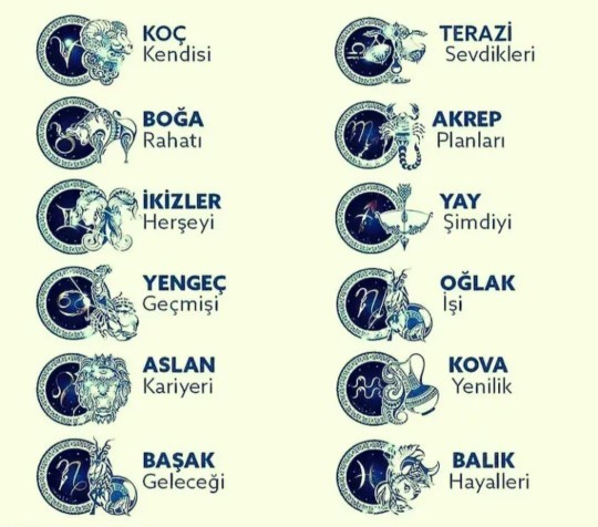 Burçlar en çok neyi düşünür?