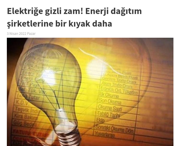 Elektriğe gizli zam yapılmış duydunuz mu?