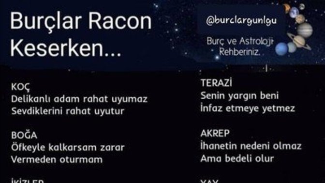Burcuna göre nasıl racon kesersin?