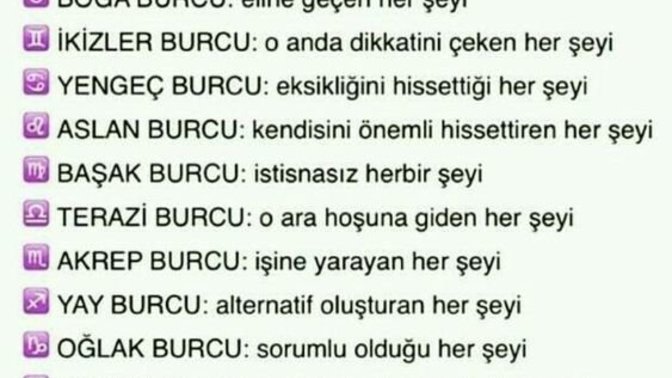 Burçlar neyi önemserler?