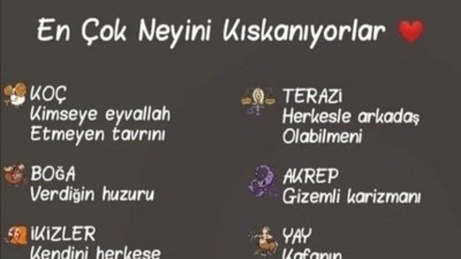 Burcuna göre en çok neyini kıskanıyorlar?