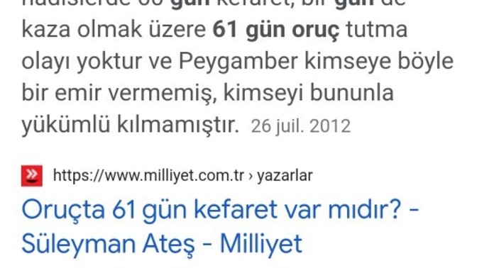 Kim uydurmus 61 gun orucu dun camide hoca bile soyledi kuranda yok oyle bir sey diye?