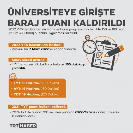 TYT ve AYT baraj puanları kaldırıldı, bu konu hakkında ne düşünüyorsunuz?