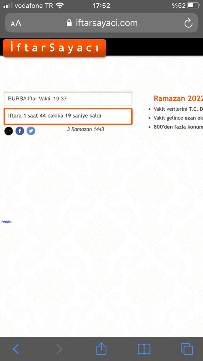 İftar sayacını takip ediyor musunuz?