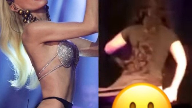 Şarkıcı Nez sahnede eteğini açtı. Taklit mi sizce?