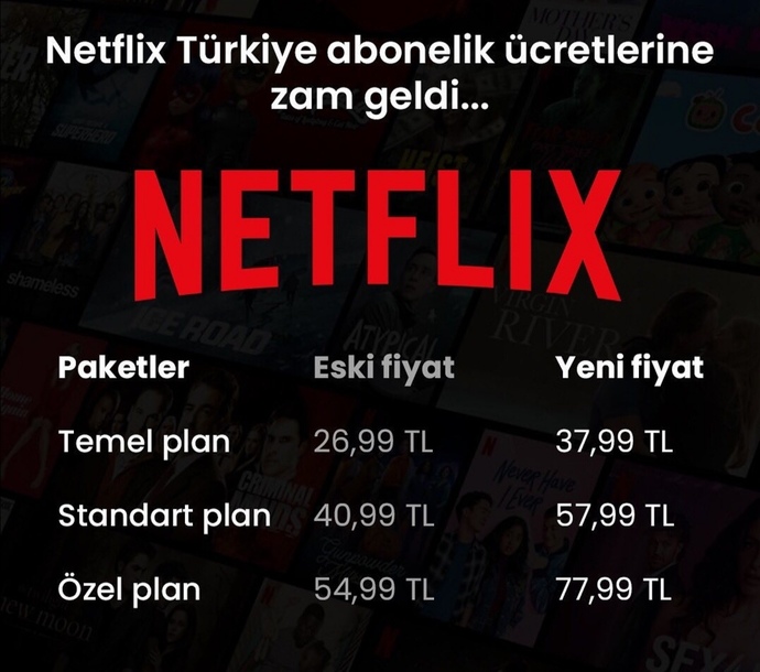 Netflix Türkiye abonelik ücretlerine zam yaptı, sizce çok mu?