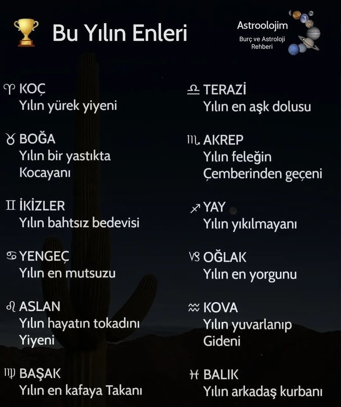 Bu yılın enleri sizin burcunuz doğru mu?