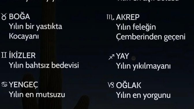 Bu yılın enleri sizin burcunuz doğru mu?