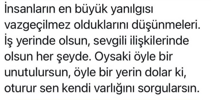 Kitabınızda “vazgeçilmez” diye bir kelime var mı?