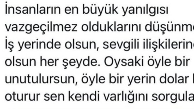 Kitabınızda “vazgeçilmez” diye bir kelime var mı?