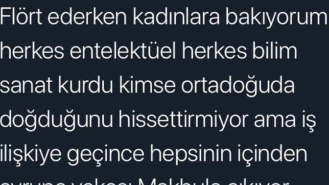 Flört durumlarinda kadınlar kendini çok modern gösterirken iş ciddiye bindiği zaman neden tam bir Ortadoğulu kafasindalar?