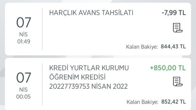 Geri ödemeli bursumdan 8 lira kesinti yapılmış, sizce bu normal mi?