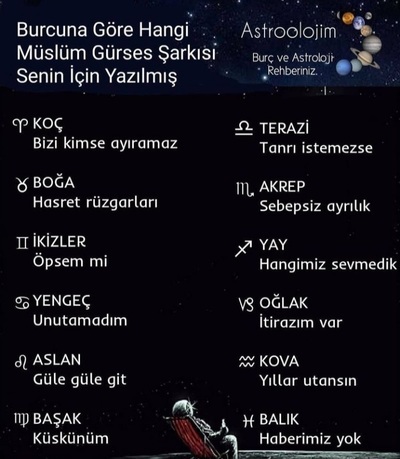 Burcuna göre hangi Müslüm Gürses şarkısı senin için yazılmış?