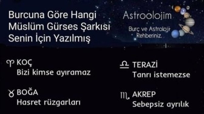 Burcuna göre hangi Müslüm Gürses şarkısı senin için yazılmış?