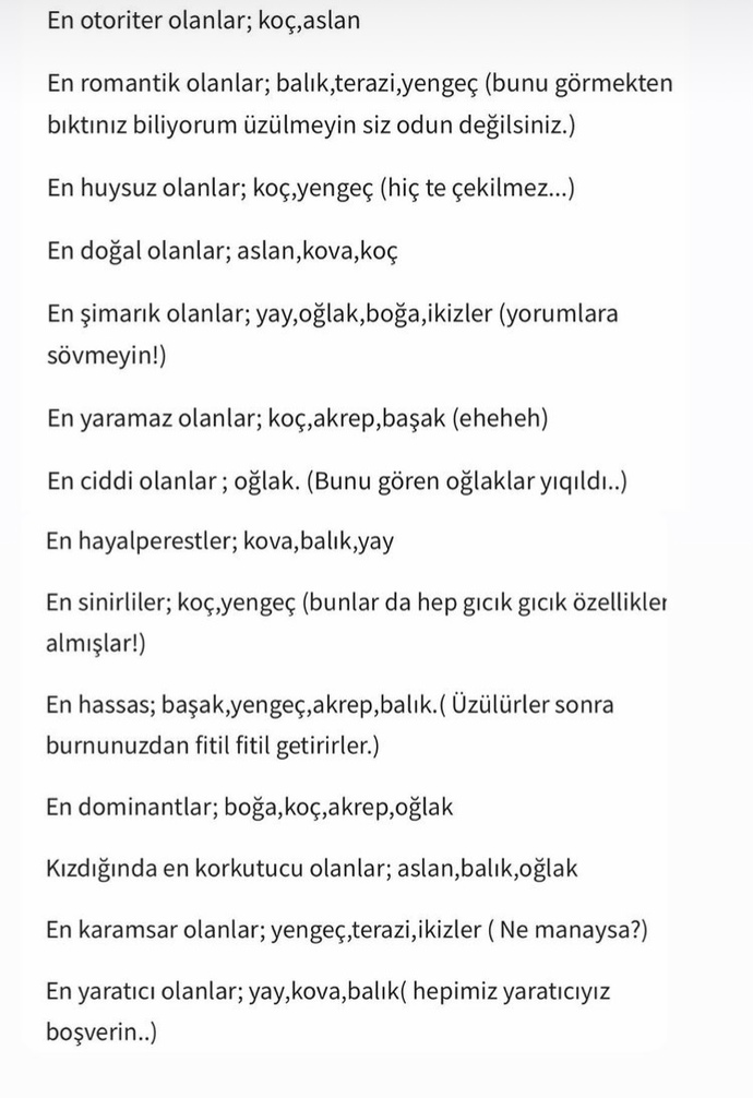 Burçlar hakkında yapılan yorumlar sizce doğru mu?