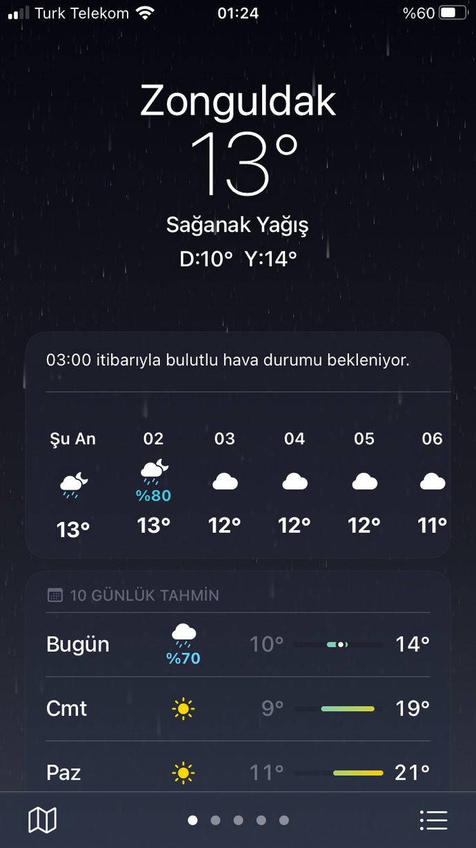 Şehrinizde yağmur var mı şu an 🌧 ?