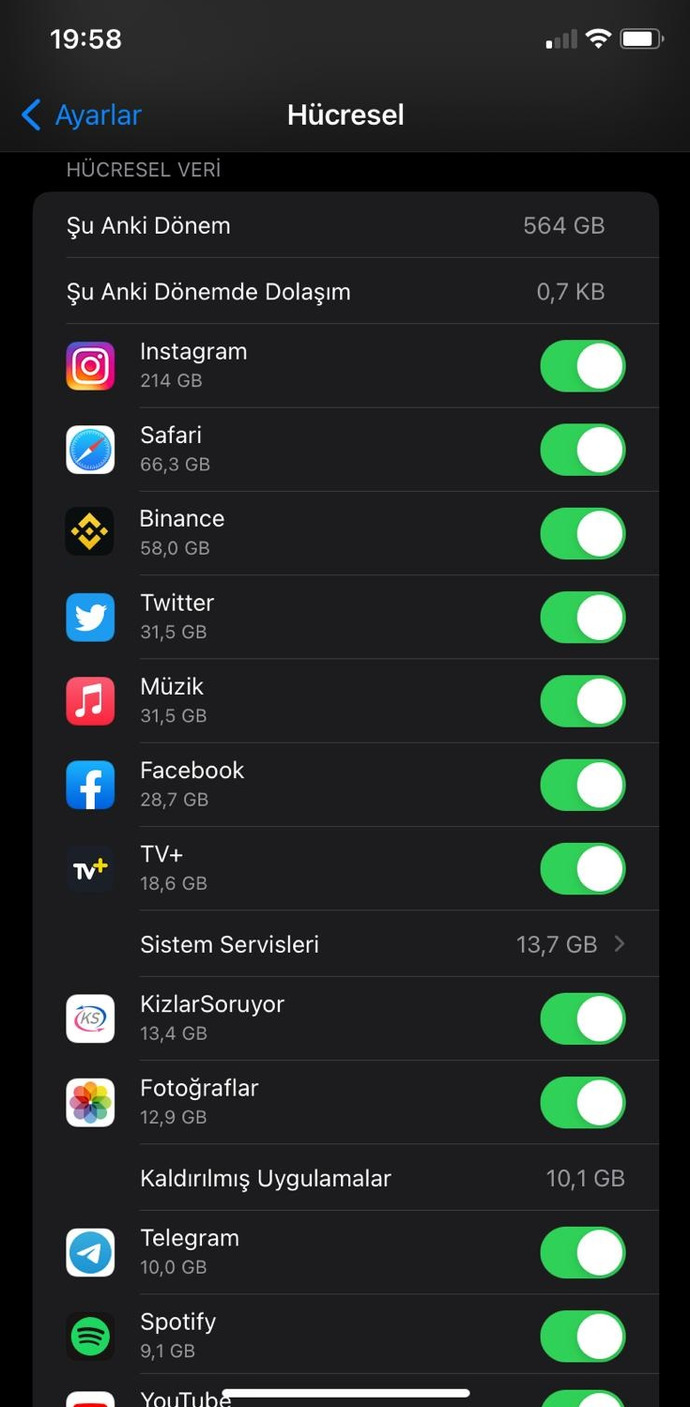 Telefonunuzda ayda kaç GB internet kullanıyorsunuz?