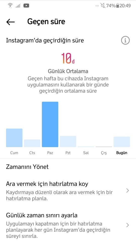 Instagramda ne kadar zaman geçiriyorsunuz?
