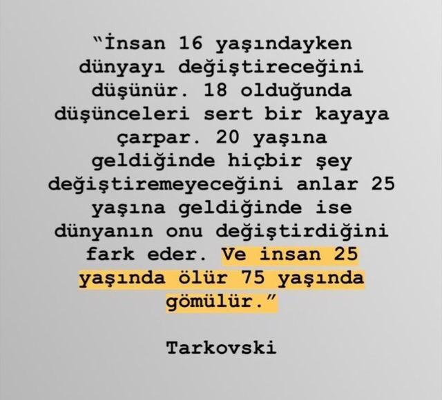 İnsan bir hayal kurar ve peşinden gider. 