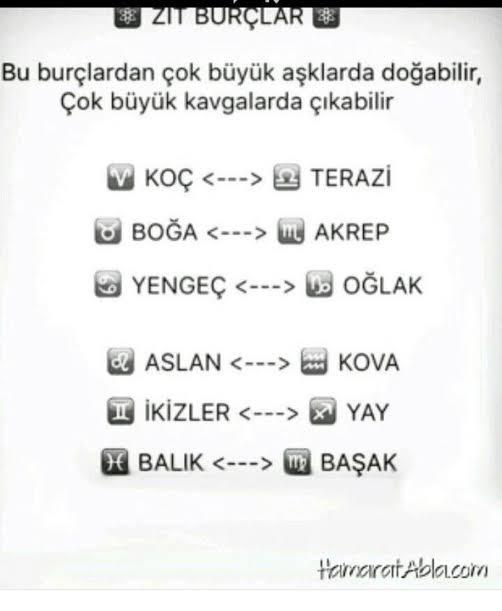 Sizin zıttınıza giden burç hangisi?