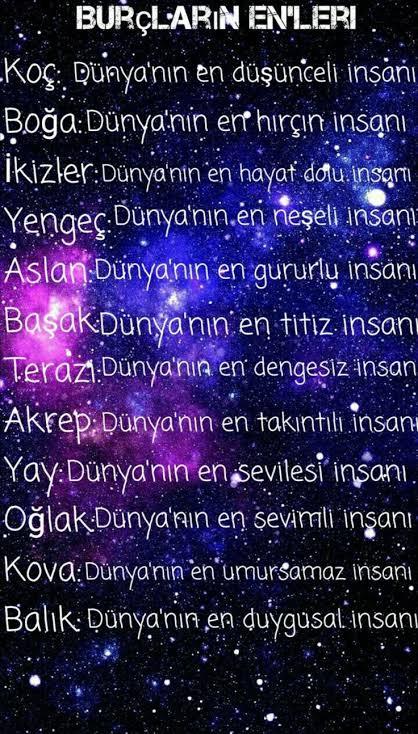 Burcuna göre dünyanın en nesisin?