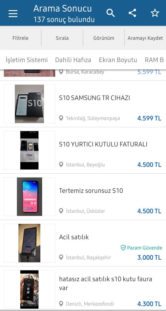 A71 ikinci el 5000 TL pahalı mı?