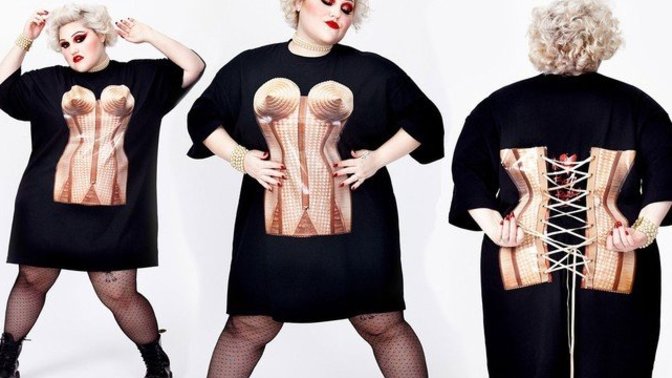 Şarkıcı Beth Ditto'nun giydiği bu kıyafet yaratıcı bir tasarım mı, nasıl buldunuz?