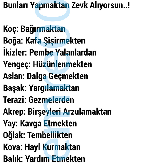 Burcuna göre neleri yapmaktan zevk alıyorsun?
