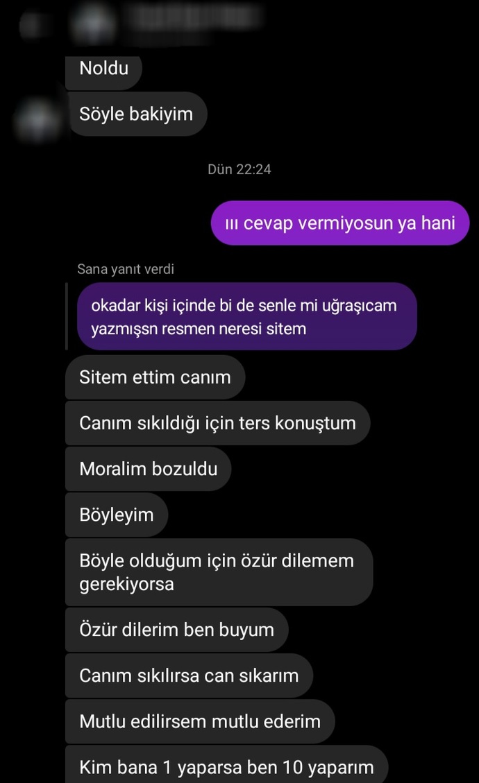 Biri beni 1 üzerse ben onu 10 üzerim diyo, kaçıyım mı bu kişiden?