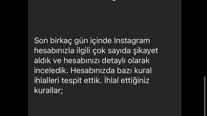 Böyle bi uyarı mesajı geldi?