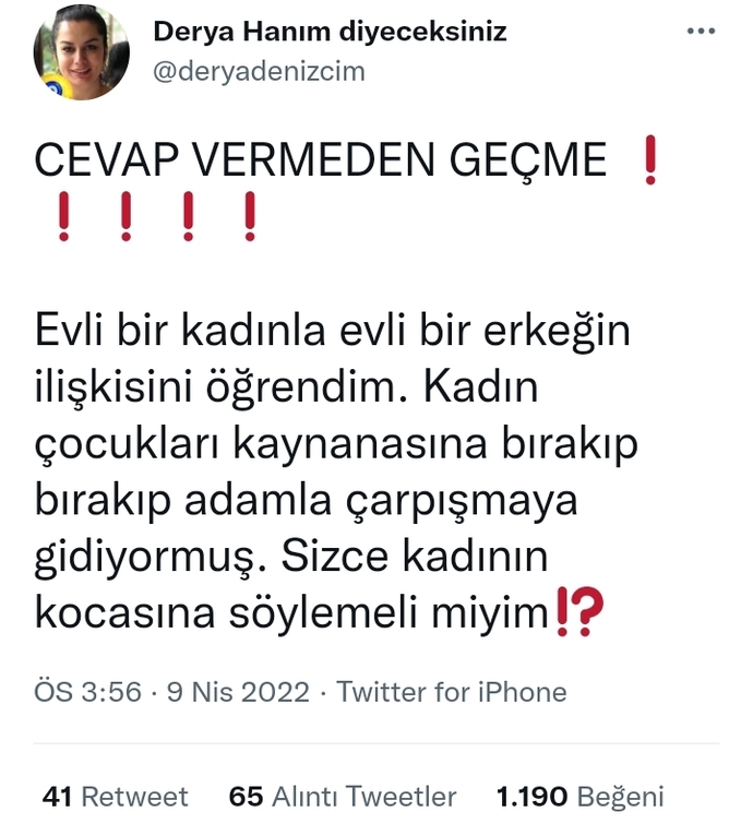 Aldatanları Farketseniz, Eşine vs Söyler misiniz?