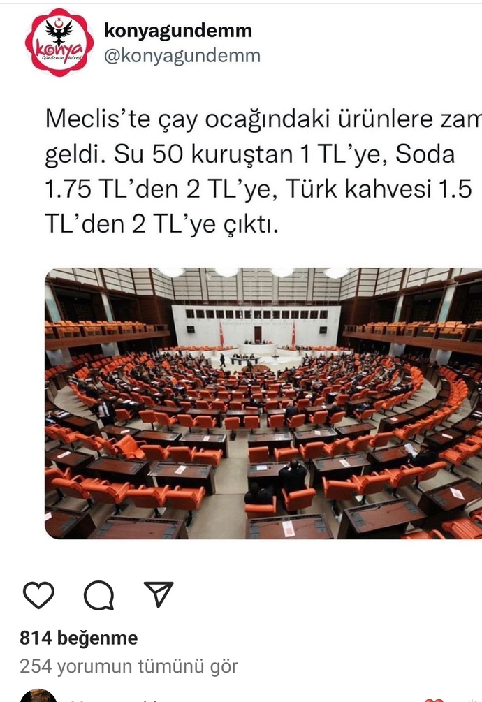 Meclisteki ürünlere gelen zam hakkında ne düşünüyorsunuz?