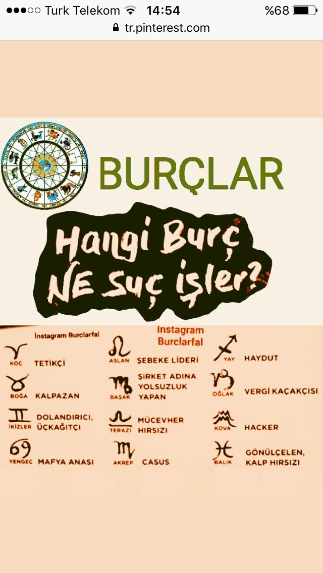 Hangi burç hangi suçu işler😅😈?